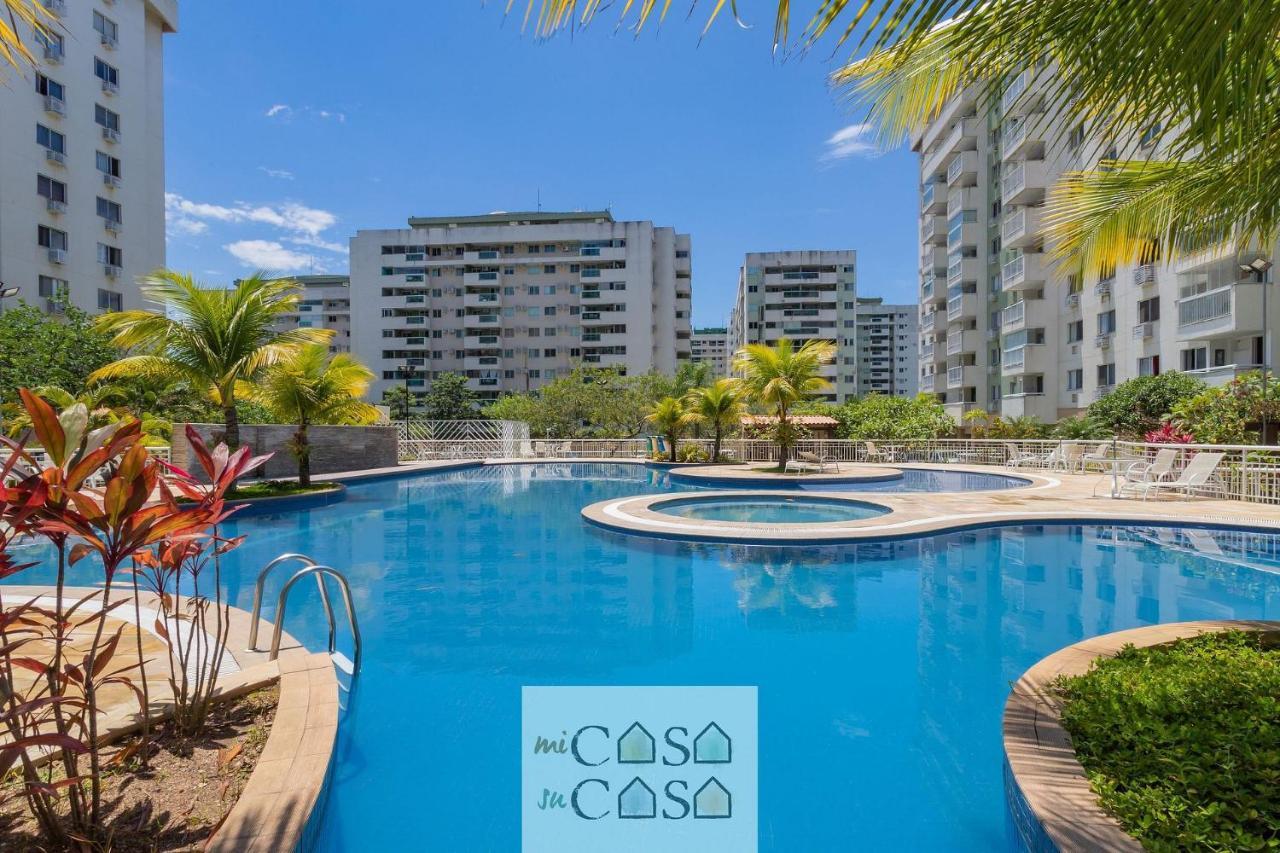2 Quartos Com Varanda A 300M Riocentro Wi-Fi 120Mbps E Cozinha Completa - Condominio Com Piscina, Estacionamento, Portaria 24H E Parquinho Infantil - Apartamento Indicado Para Grupos, Hospedes A Trabalho E Criancas Рио де Жанейро Екстериор снимка